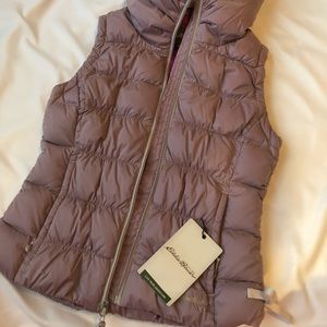 eddie bauer lilac puffer vest